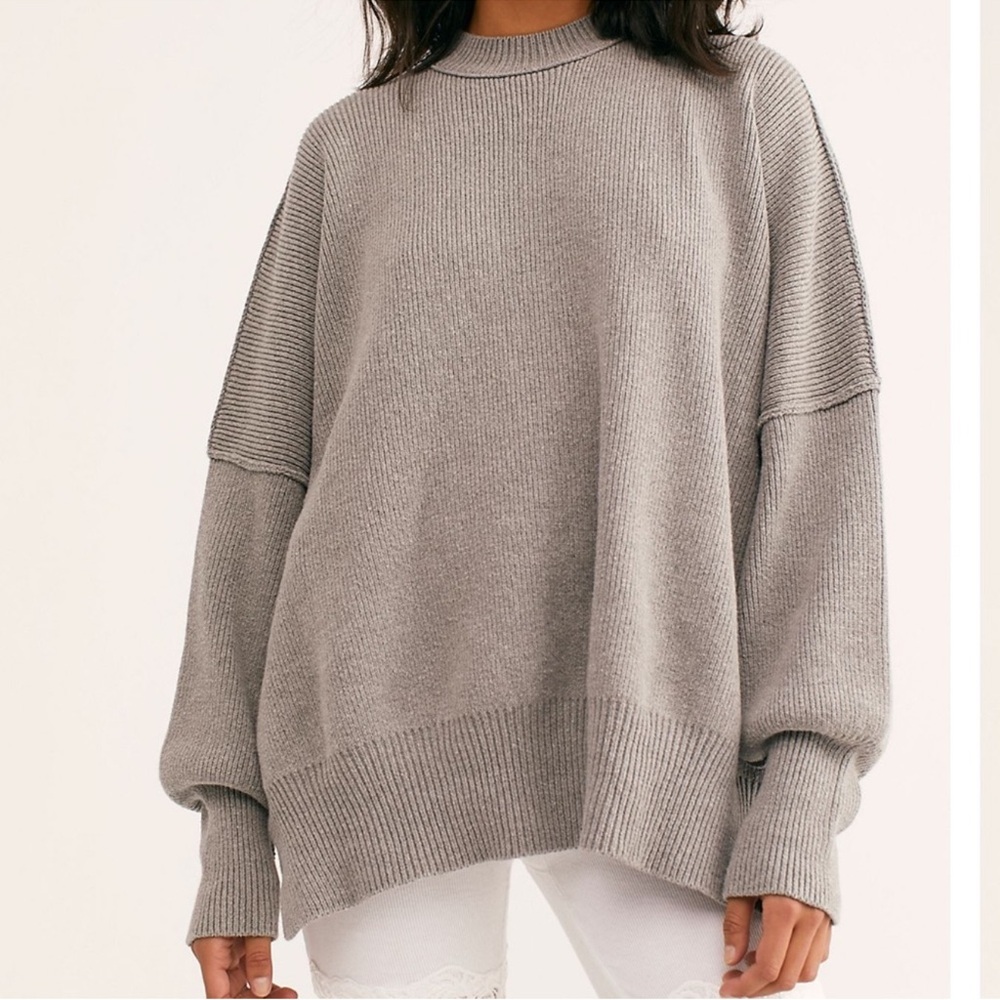 FREE PEOPLE Easy Street Tunic Heather Grey in Size Small